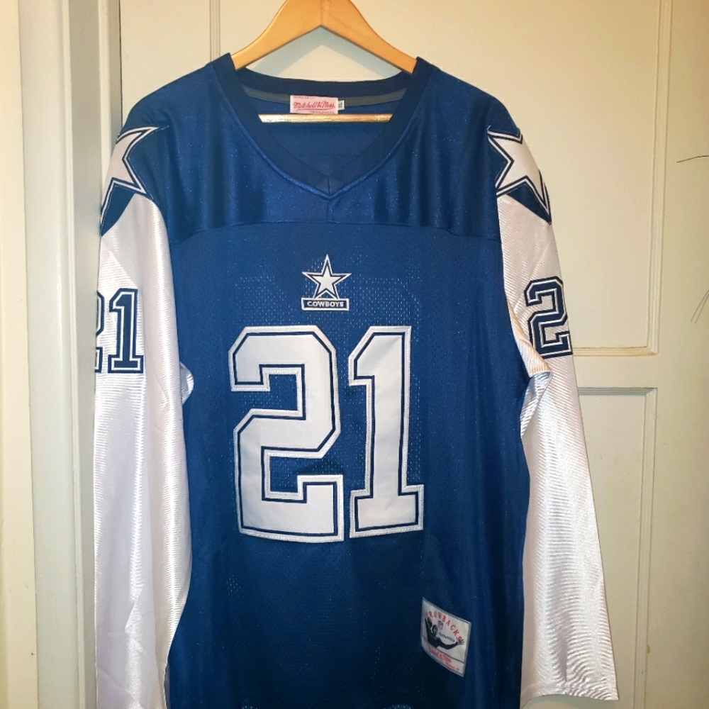 Men's jersey #21, Deion Sanders for the Dallas Cowboys.